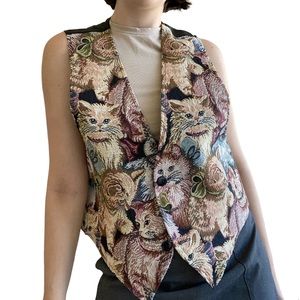 Vintage cat vest